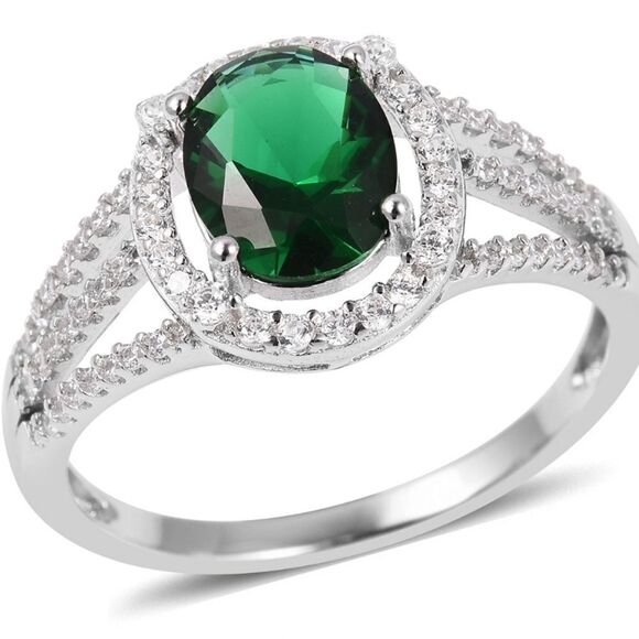 Simulated Peridot Ring  - Picture 1 of 7